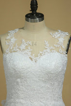 Load image into Gallery viewer, Wedding Dresses Scoop Tulle With Applique Court Train A Line