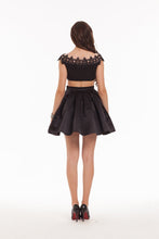 Load image into Gallery viewer, Black Homecoming Dresses Bateau Satin Short/Mini
