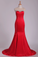 New Arrival Scoop Prom Dresses Mermaid Satin With Beading