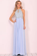 Load image into Gallery viewer, New Arrival Scoop Chiffon With Beading Prom Dresses Open Back