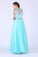 High Neck Prom Dresses Tulle & Lace With Beading A Line