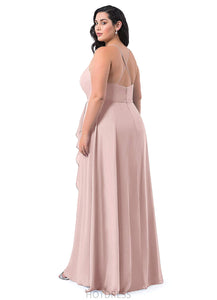 Yamilet Empire Waist Floor Length V-Neck Sleeveless A-Line/Princess Bridesmaid Dresses