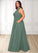 Jewel A-Line One Shoulder Chiffon Floor-Length Dress P0019608