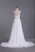 Load image into Gallery viewer, Wedding Dresses Straps Court Train With Ruffles &amp; Beads