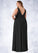 Denisse A-Line Pleated Chiffon Floor-Length Dress P0019618