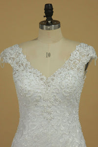 Wedding Dresses Off The Shoulder With Applique And Beads Mermaid/Trumpet