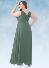 Load image into Gallery viewer, Shirley A-Line Pleated Chiffon Floor-Length Dress P0019699