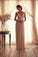 V Neck Cap Sleeves Wedding Dresses Chiffon Floor Length With Applique Backless