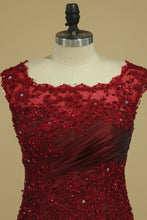 Load image into Gallery viewer, Chic Mother Of The Bride Dress Scoop Sheath Burgundy