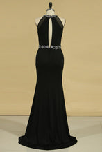 Load image into Gallery viewer, New Arrival Scoop Open Back Mermaid With Beading Prom Dresses