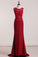 Prom Dresses Mermaid Scoop Spandex With Applique Open Back