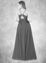 Load image into Gallery viewer, Carlee A-Line Pleated Chiffon Floor-Length Dress P0019647