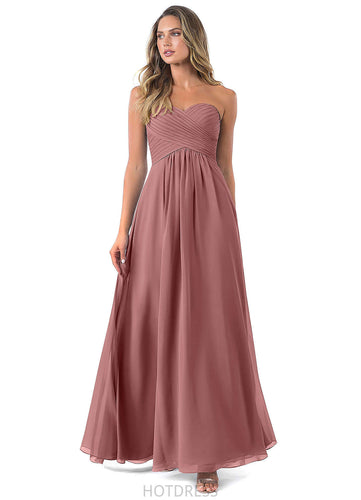 Celeste Sleeveless Floor Length Natural Waist V-Neck A-Line/Princess Bridesmaid Dresses