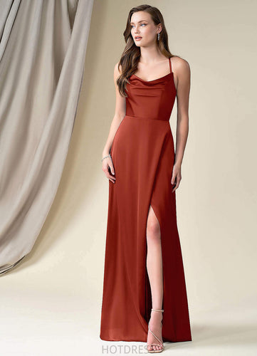 Chanel Sleeveless Floor Length Scoop A-Line/Princess Natural Waist Bridesmaid Dresses
