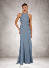 Load image into Gallery viewer, Kaley Mermaid Sequins Stretch Crepe Sweep train Dress P0019825