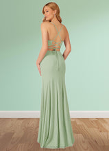 Load image into Gallery viewer, Seraphina Mermaid Side Slit Stretch Chiffon Floor-Length Dress P0019781