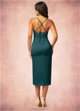 Load image into Gallery viewer, Amelia Sheath Sweetheart Neckline Stretch Satin Midi Length Dress P0019807