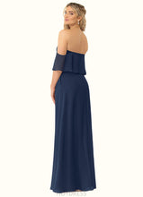 Load image into Gallery viewer, America A-Line Off the Shoulder Chiffon Floor-Length Dress P0019762