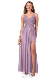 Stella Sleeveless Floor Length Natural Waist A-Line/Princess Scoop Bridesmaid Dresses