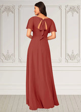 Load image into Gallery viewer, Martha A-Line Ruched Chiffon Floor-Length Dress P0019603