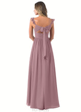Load image into Gallery viewer, Haley A-Line Ruched Chiffon Floor-Length Dress P0019625