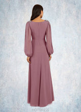 Load image into Gallery viewer, Denise A-Line Sequins Chiffon Floor-Length Dress P0019851