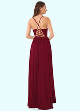 Load image into Gallery viewer, Olympia A-Line Corset Stretch Chiffon Floor-Length Dress P0019717