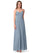 Brenda Natural Waist Sleeveless A-Line/Princess Scoop Floor Length Bridesmaid Dresses