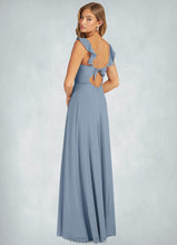 Load image into Gallery viewer, Alissa A-Line Ruched Stretch Chiffon Floor-Length Dress P0019775