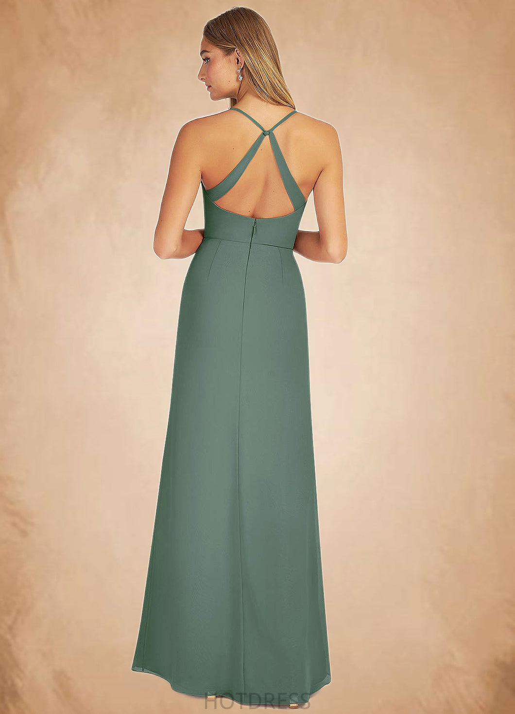 Karina Sheath Chiffon Floor-Length Dress P0019629