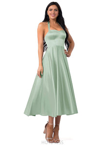 Bethany A-Line/Princess Floor Length Natural Waist Straps Sleeveless Bridesmaid Dresses