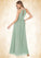 Natalie A-Line Pleated Chiffon Floor-Length Dress P0019754