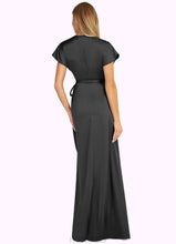 Load image into Gallery viewer, Tessa A-Line Stretch Satin Floor-Length Dress P0019666