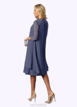 Load image into Gallery viewer, Addyson A-Line Pleated Chiffon Knee-Length Dress P0019824