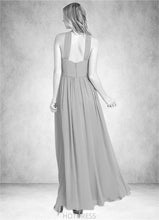 Load image into Gallery viewer, Lucia A-Line Pleated Chiffon Floor-Length Dress P0019714