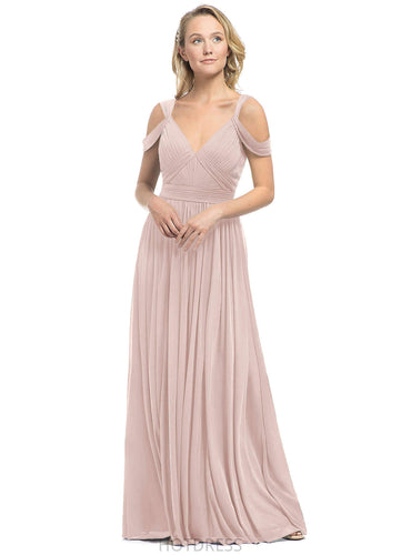 Cali V-Neck Sleeveless Floor Length A-Line/Princess Natural Waist Bridesmaid Dresses