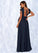 Audrina A-Line Pleated Viscose Floor-Length Dress P0019727