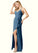 Maya A-Line Ruched Chiffon Floor-Length Dress P0019789