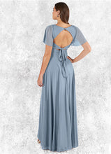 Load image into Gallery viewer, Nell A-Line Pleated Mesh Floor-Length Dress P0019633