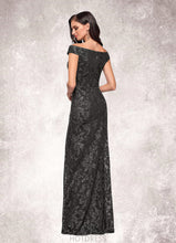 Load image into Gallery viewer, Amber A-Line Off the Shoulder Lace Floor-Length Dress P0019854