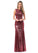 Estrella Sleeveless A-Line/Princess Natural Waist Spaghetti Staps Tea Length Bridesmaid Dresses