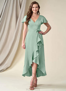 Kinley Floor Length Sleeveless One Shoulder Natural Waist A-Line/Princess Bridesmaid Dresses