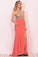 Mermaid Scoop Chiffon Prom Dresses With Beads And Slit