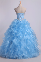 Load image into Gallery viewer, Sweetheart Quinceanera Dresses Ball Gown Organza With Beading