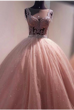 Load image into Gallery viewer, Ball Gown Prom Dress With Beads Floor Length Quinceanera SJSPMR2NGAT