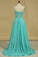 Chiffon Spaghetti Straps With Applique A Line Floor Length Prom Dresses
