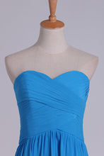 Load image into Gallery viewer, Sweetheart Fitted And Pleated Bodice A Line Prom Dress Floor Length Chiffon