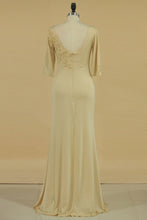 Load image into Gallery viewer, Mother Of The Bride Dresses Bateau 3/4 Length Sleeve Spandex With Beads