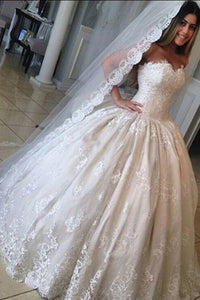 Sweetheart Wedding Dresses Ball Gown Tulle With Applique