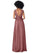 Jaycee A-Line/Princess Natural Waist V-Neck Sleeveless Floor Length Bridesmaid Dresses